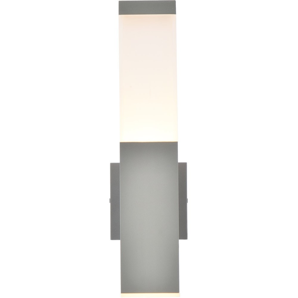 Living District LDOD4021S Raine 16 inch Silver Outdoor Wall Light