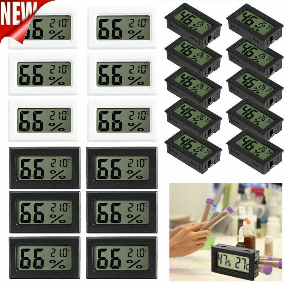 5/10Pcs Digital LCD Indoor Temperature Humidity Meter Thermometer Hygrometer US