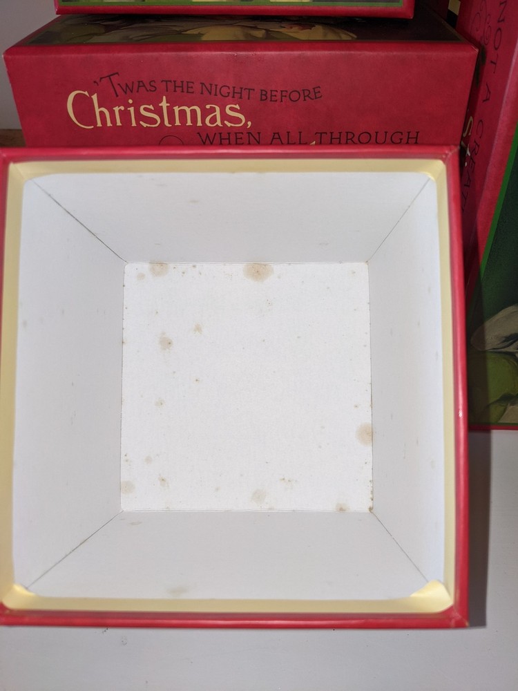 2001 HALLMARK TWAS THE NIGHT BEFORE CHRISTMAS SIX Stacking/NESTING BOXES