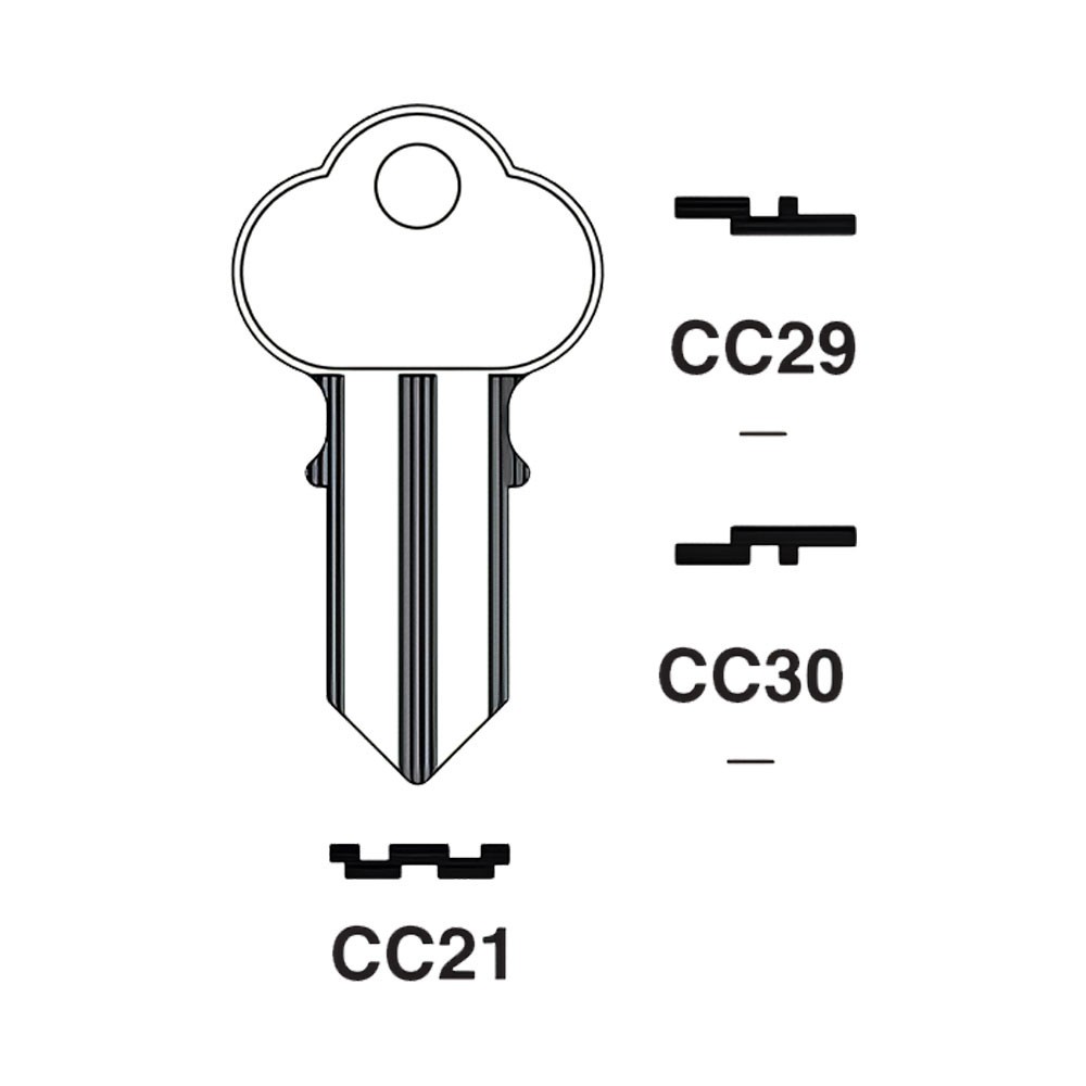 CC30 Key Blank Nickel