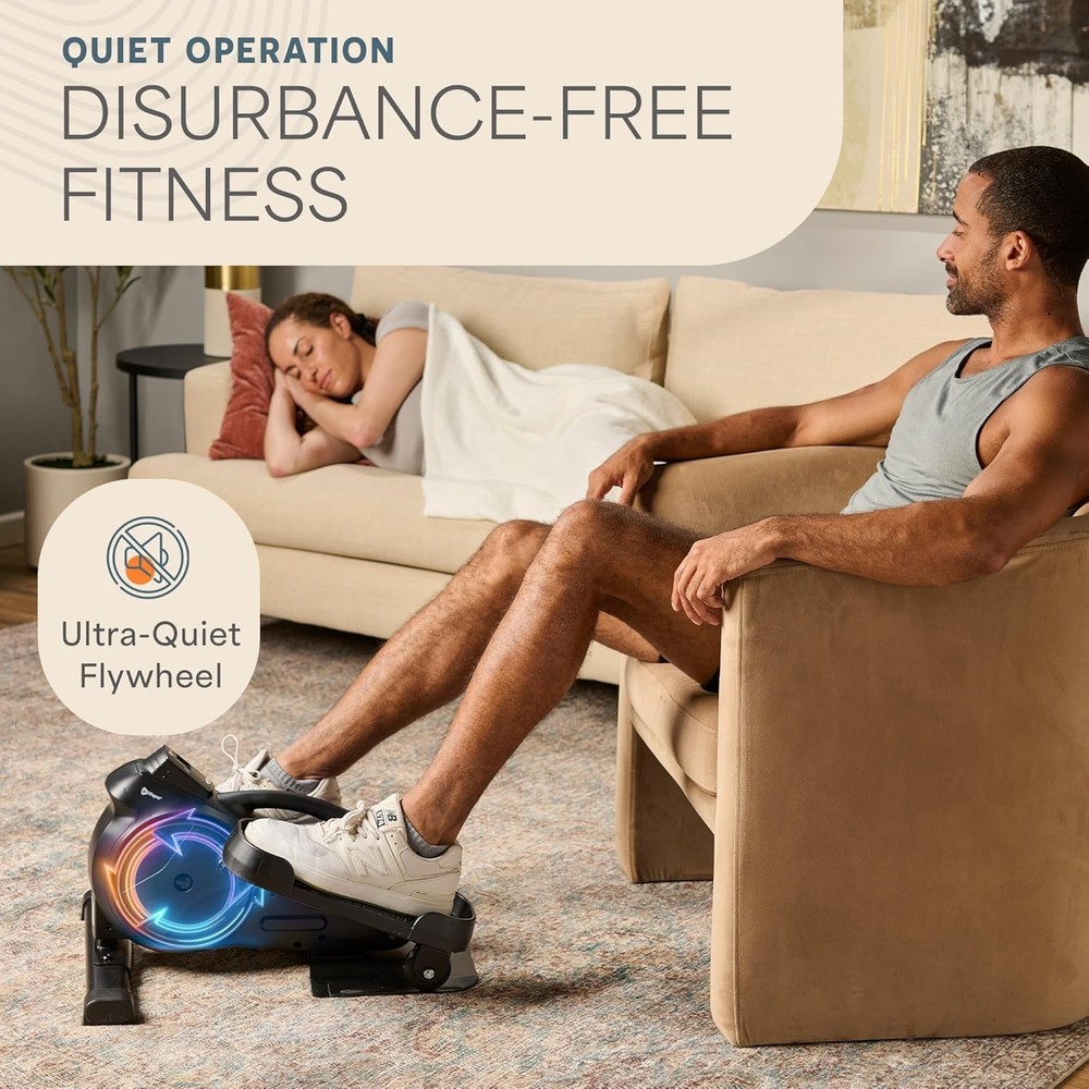 Under Desk Elliptical Exercise Machine with or without Red Light, Seated Pedal