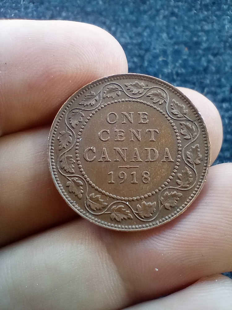 CANADA 1918 Canada Large 1 One Cent Coin