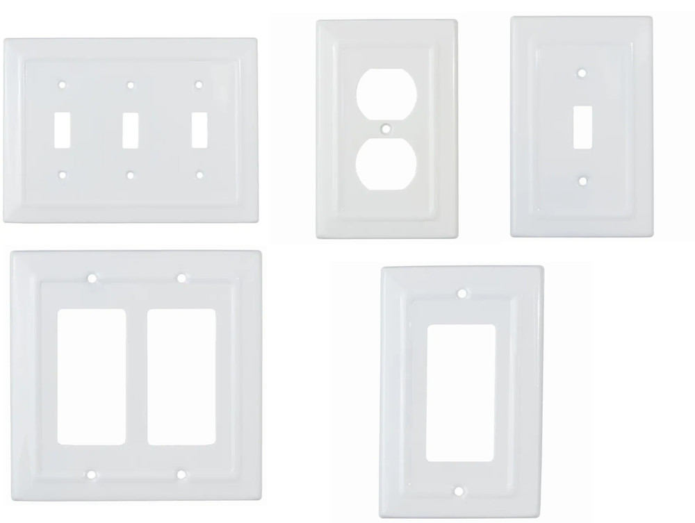 Monarch Abode Architectural Wall Plate, Classic White