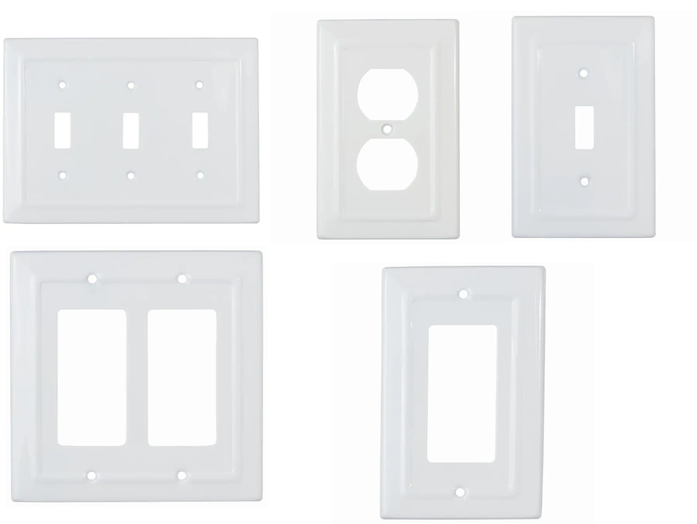 Monarch Abode Architectural Wall Plate, Classic White