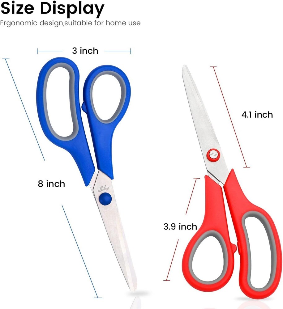 Scissors Bulk Set of 32-Pack, 8" All Purpose Multipurpose Sharp Sewing 32pack