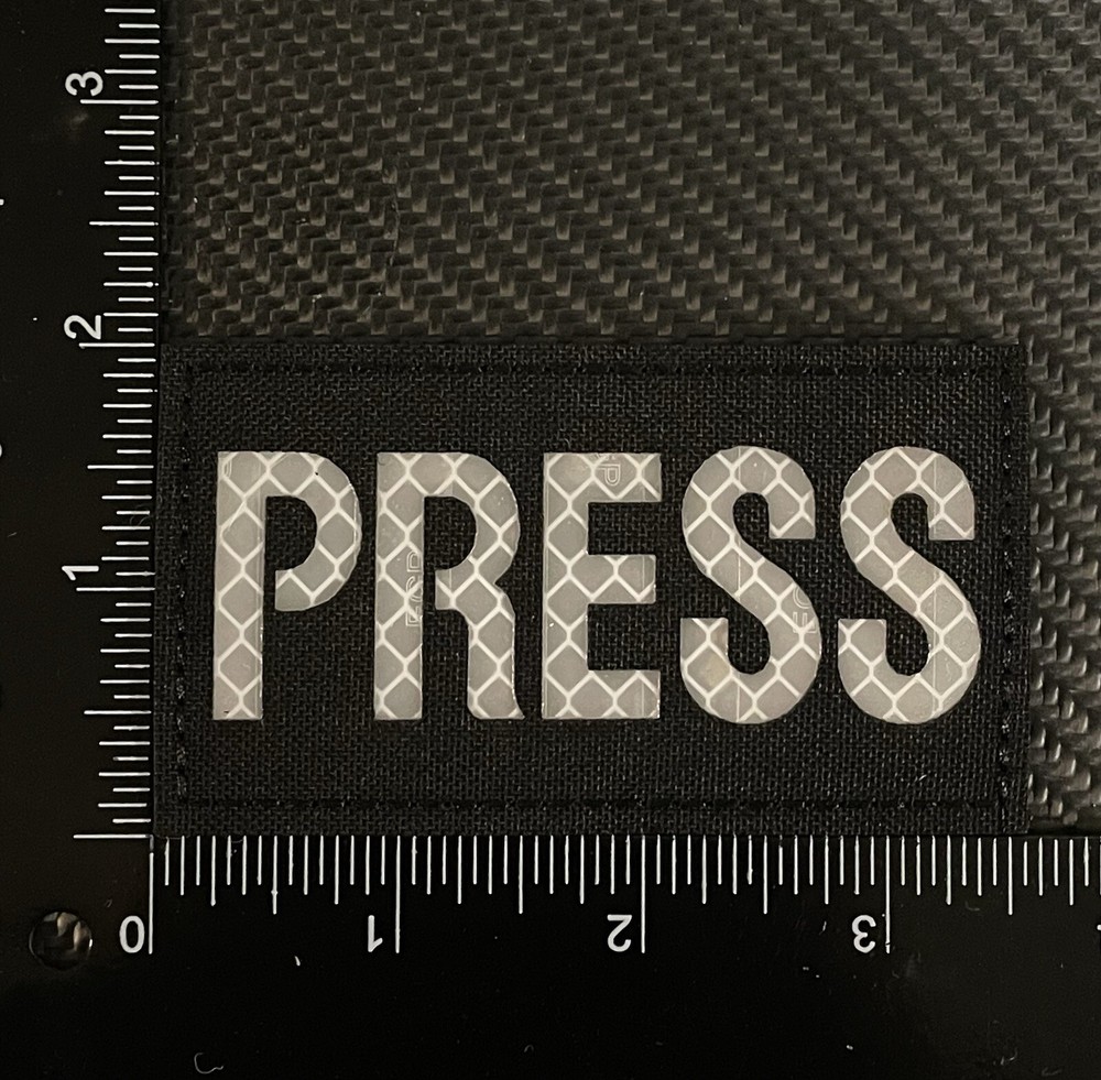 Press Reflective Solas USCG Tactical Duty Patch Hook Loop Backing Low Visibility