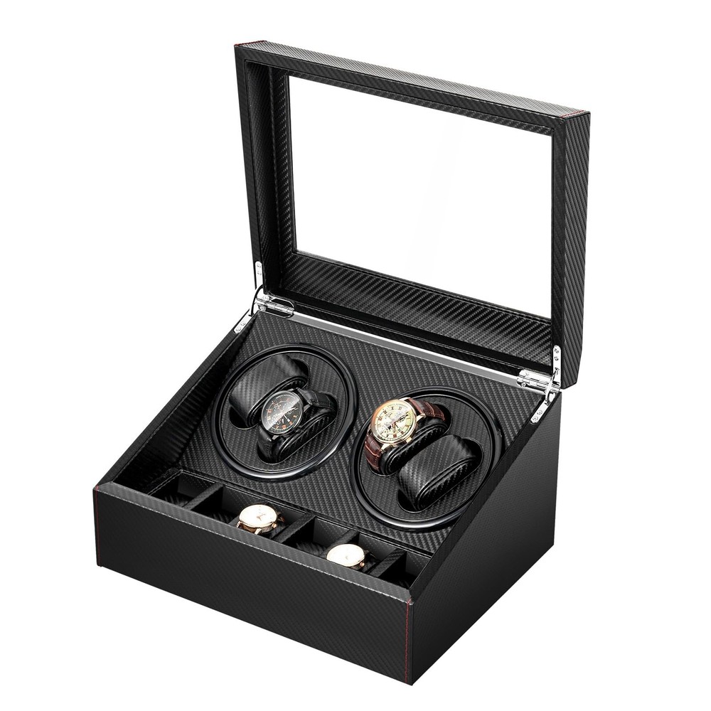 4+6 Automatic Rotation Watch Winder Box Storage Case Self Winding Display Box