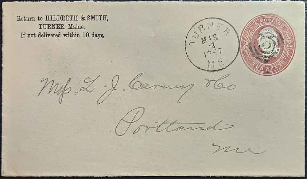 Turner ME 1887 On PSE Androscoggin County