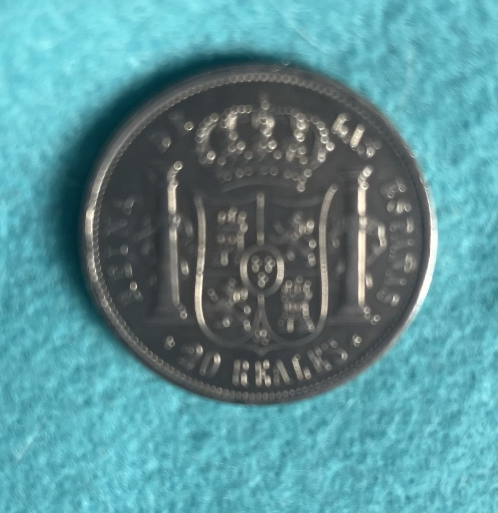 20 Reales 1864 Spanish Colonial Silver