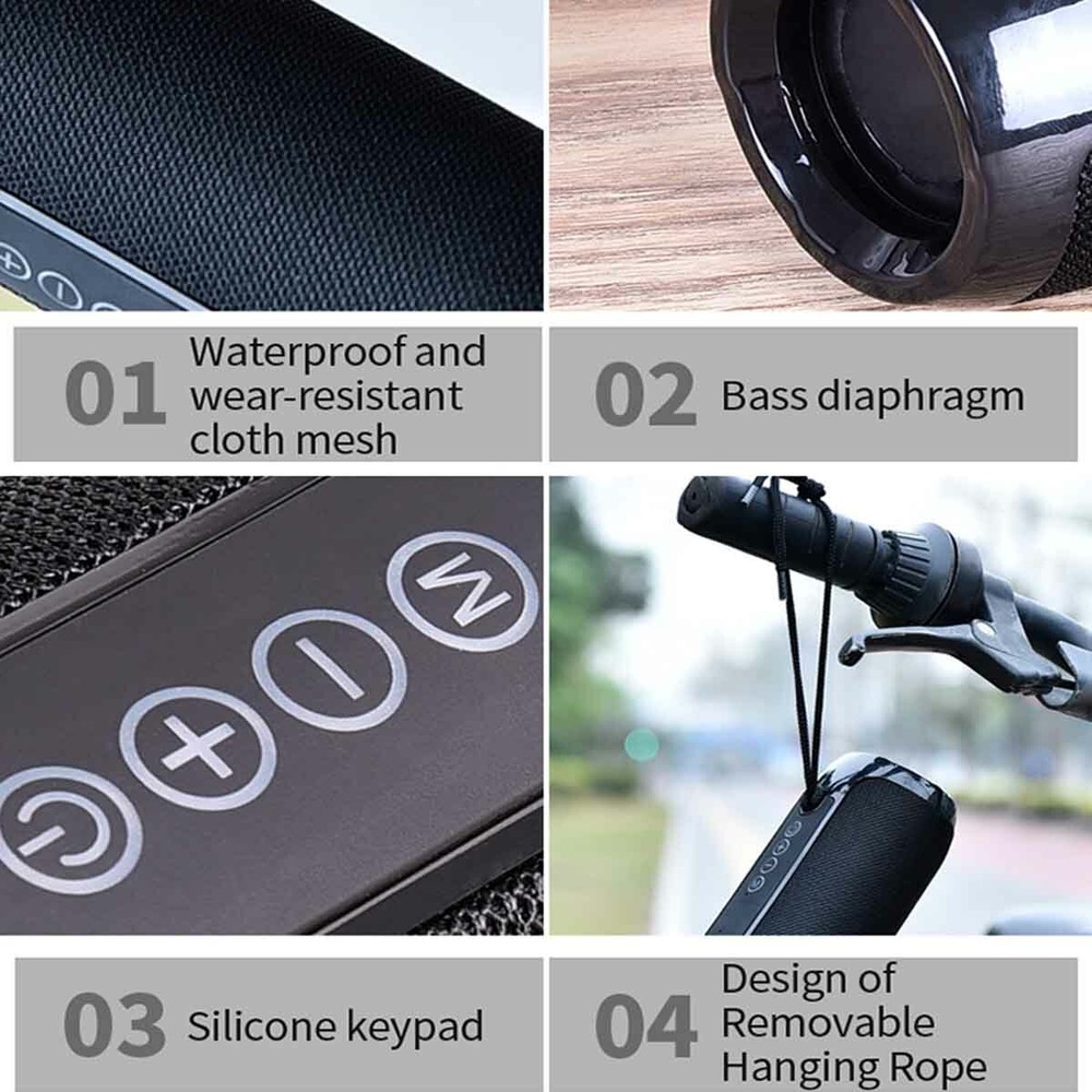 Portable Wireless Bluetooth Speaker,Battery Capacity 1200mAh Power Bank Function