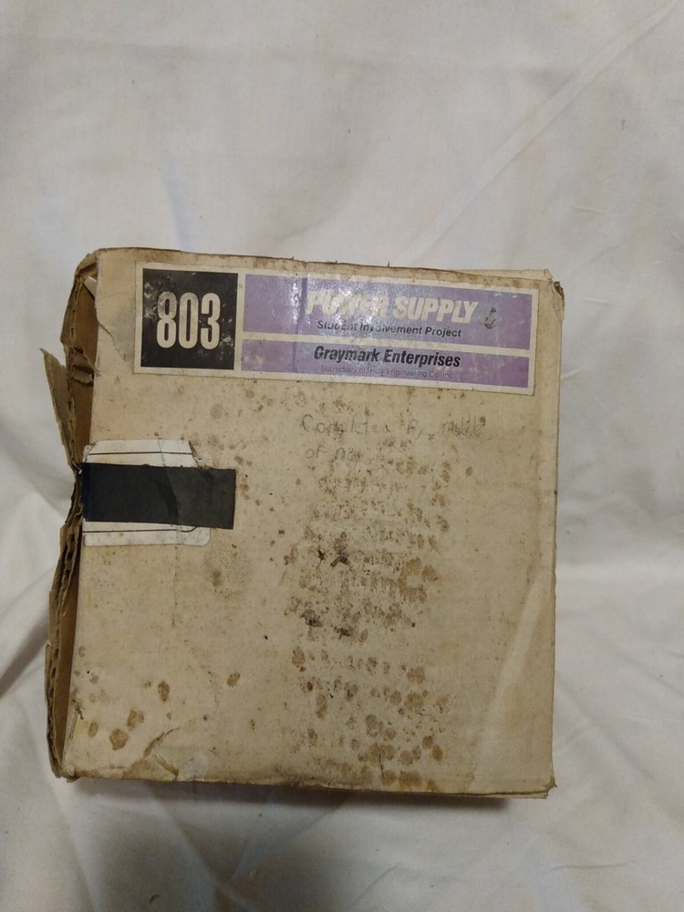 Vintage GrayMark 803 Model Train Power Supply Solid State Untested NOS