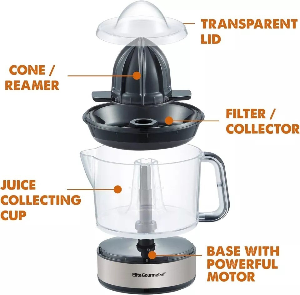 Electric Citrus Juicer Large Volume Juice Squeezer Lemon Orange Pulp Extractor