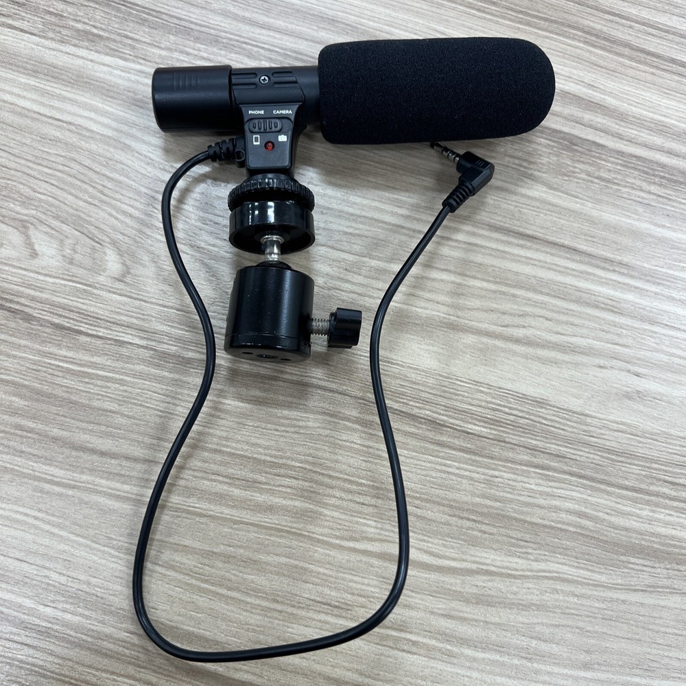 Bower Streaming Broadcast Microphone 1/4”Jack + Adjustable Stand Piece EUC