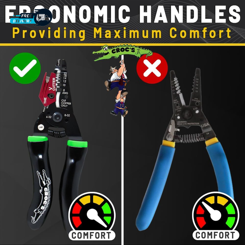 Croc'S Jr. Needle Nose Wire Strippers Wire Crimper & Stripper Wire Stripper