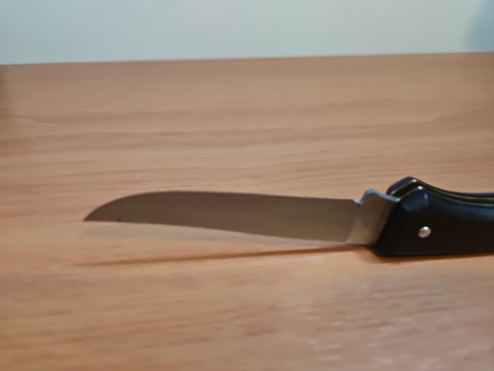 Vintage Frontier USA Full Wood Handle Double Eagle Lockback Knife