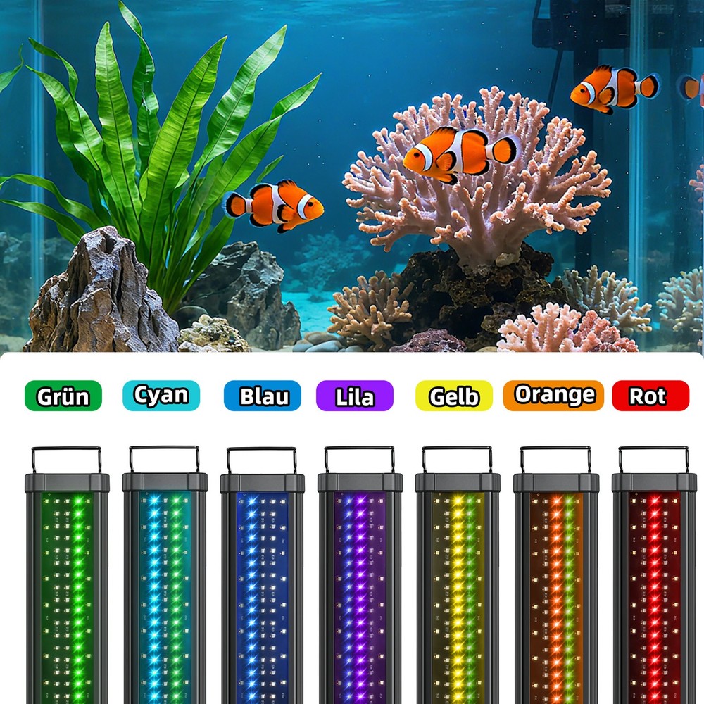 Adjustable LED RGB Aquarium Lighting Lamp Full Spectrum Surface Mount Light Light
