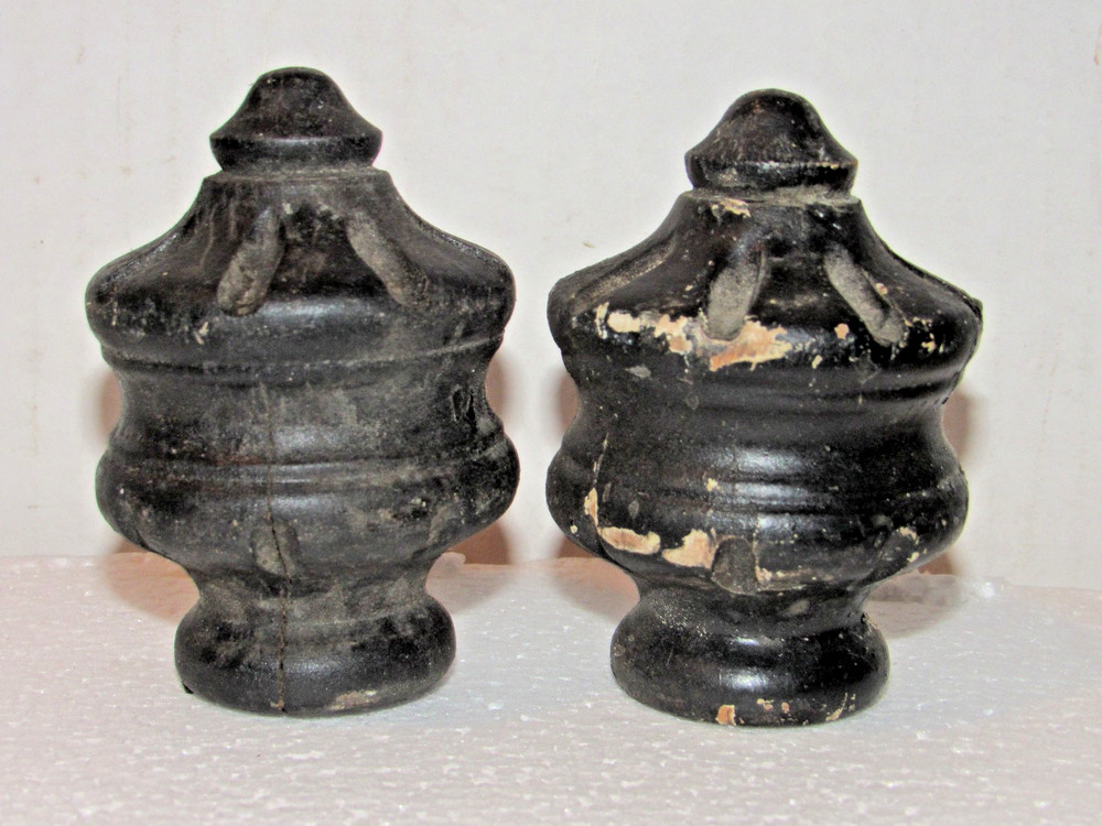 2 Salvaged Wood Finials, Knobs, Toppers, DIY,