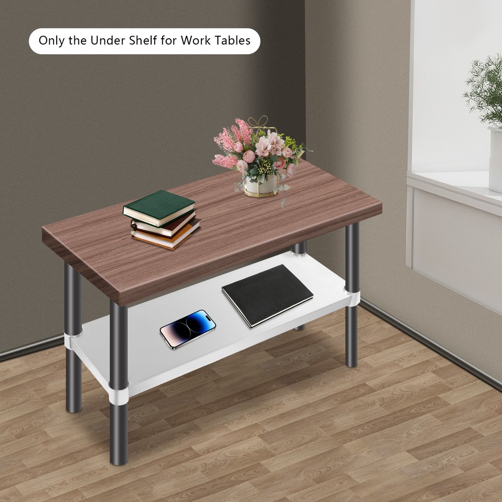 Under Shelf Stainless Steel Worktable Below Rack Storage Board Max. 100kg Load