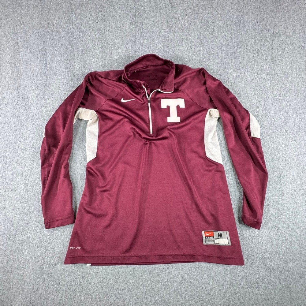 Nike Team Dri-FIT Texas Aggies 1/4 Zip Pullover Mens Medium Maroon