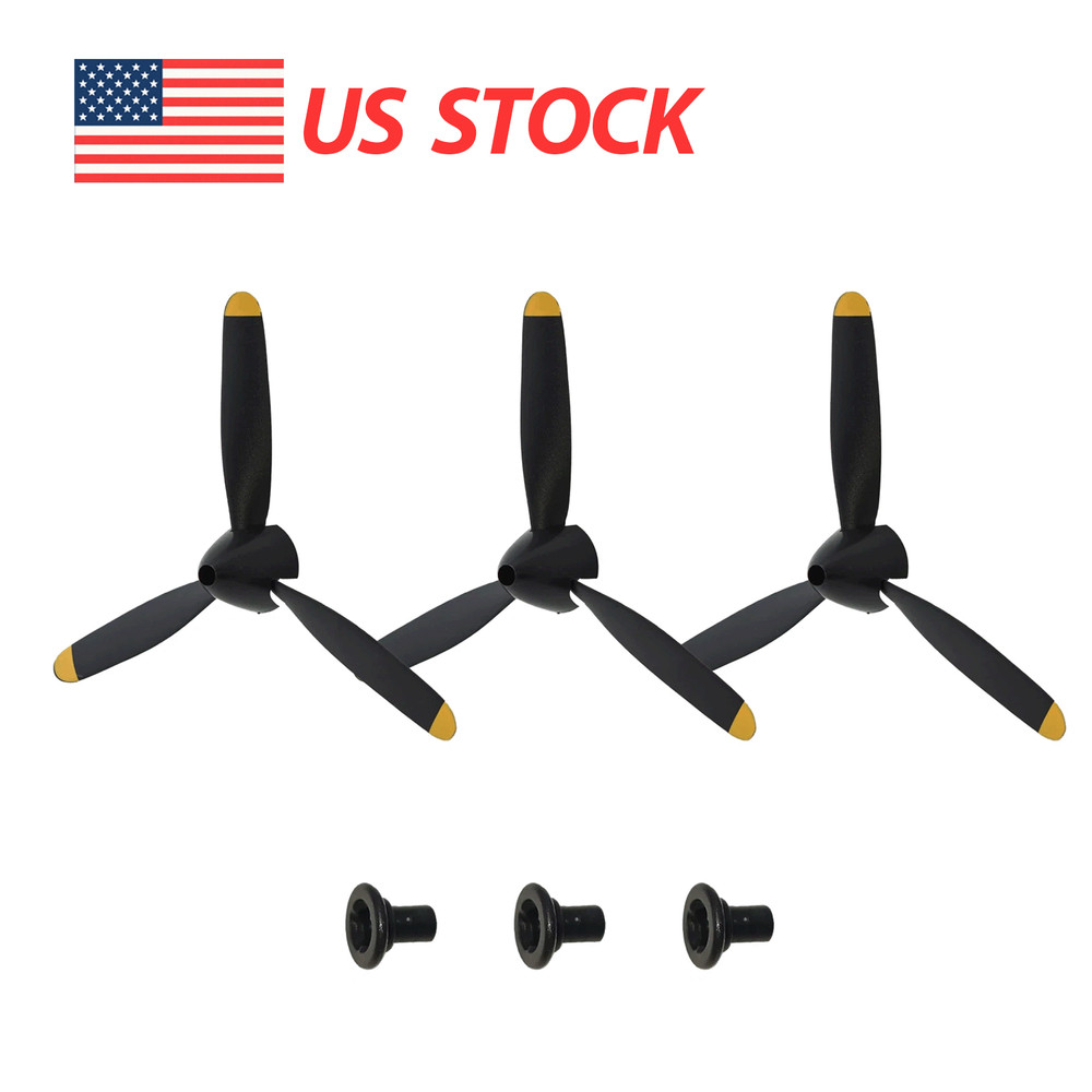 3PCS 3-Blade Propeller,Compatible for Spitfire/FW190 RC Plane with Saver Adaptor
