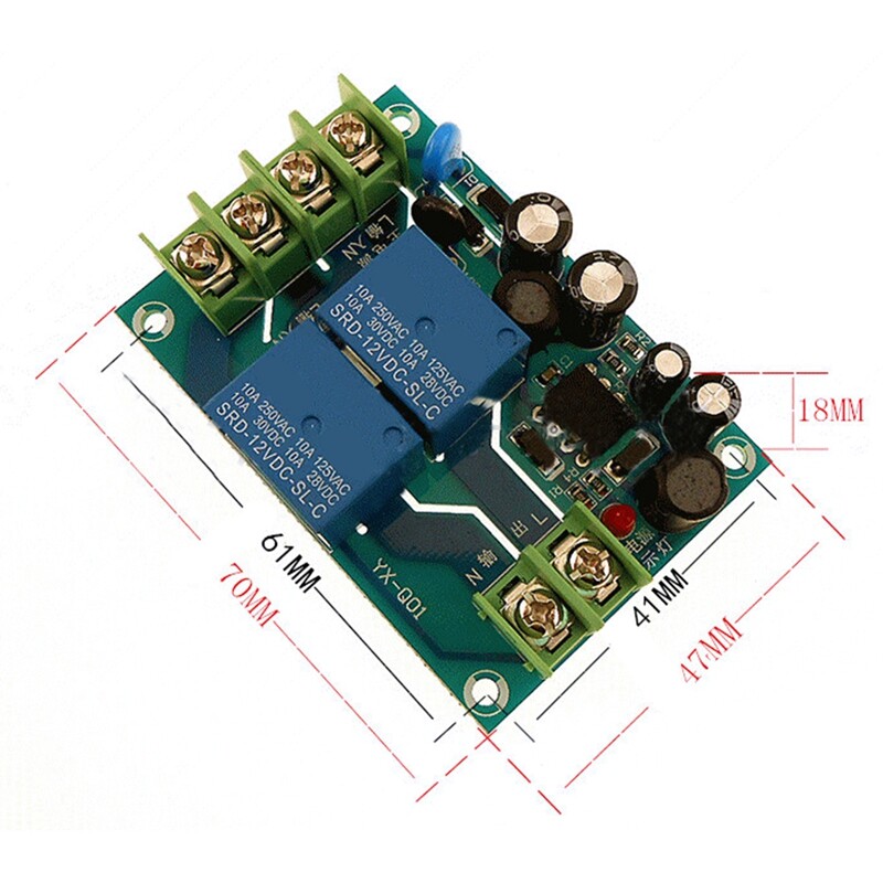 220V 2 Way Automatic Switch 10A Dual Supply 2 in 1 Out Failure Transfe7691-