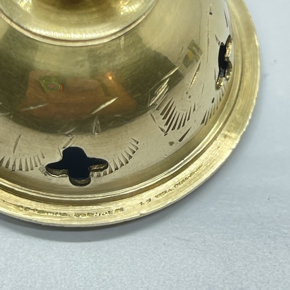Vintage 2 3/4" Brass Incense Burner with Bell