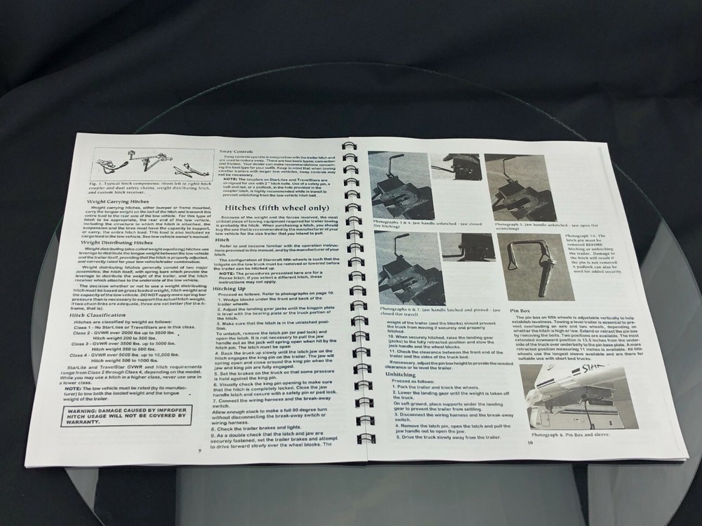 Starcraft 2003 Starlite & Travelstar Manual Instructions User Guide Coil Bound