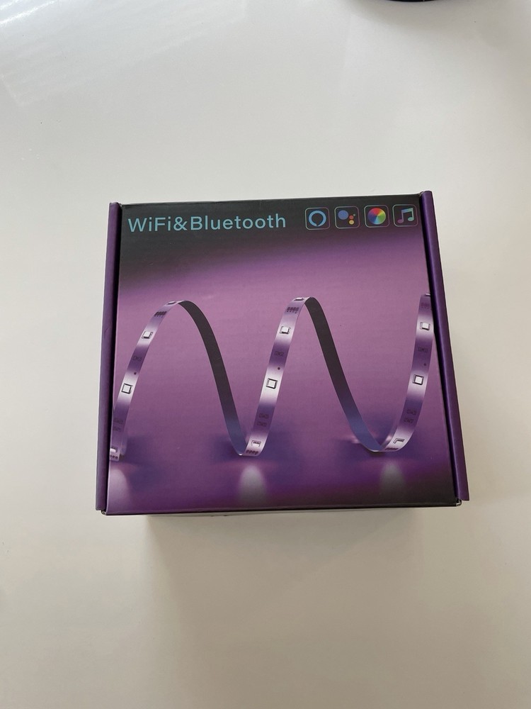 Smart LED Light Strip 49.2ft WiFi Bluetooth Multicolor Remote Music