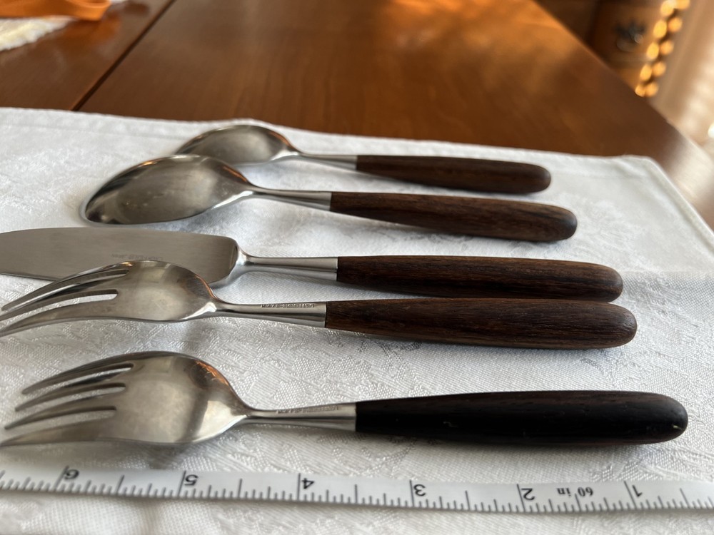 Vintage Lauffer Towle Palisander Norway MCM Flatware 5 PC Dinner Setting