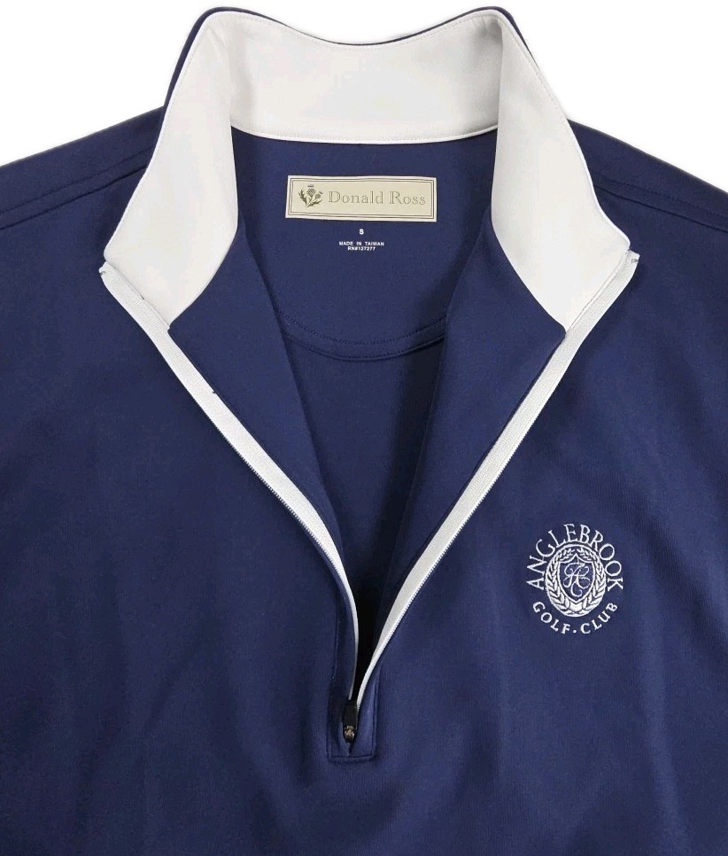 Donald Ross BLUE Vest Half Zip Performance Golf Pullover Mens Size SMALL,