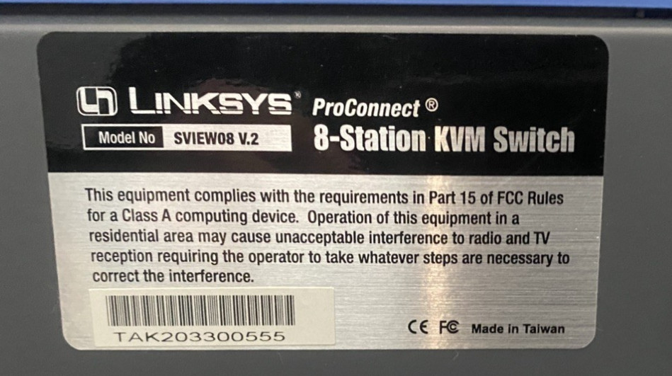 Linksys SVIEW08 V.2 8-Station KVM Switch