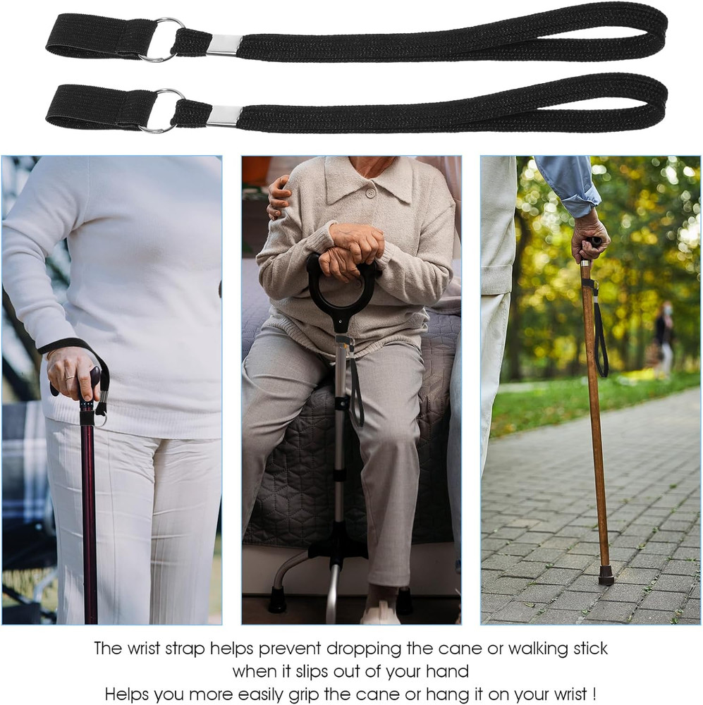 6 Pack Walking Cane Wrist Strap Replacement, Anti-Slip Elastic Trekking Pole Han