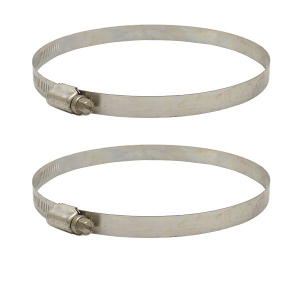 Boat Marine Exhaust Hose Clamps 5 1/8 To 6 Inch Stainless (Pair)