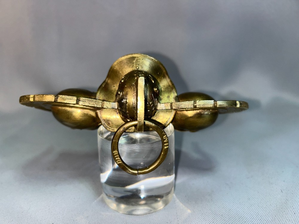 Antique Brass Three Gladiator-style Helmets Corkscrew made Italy