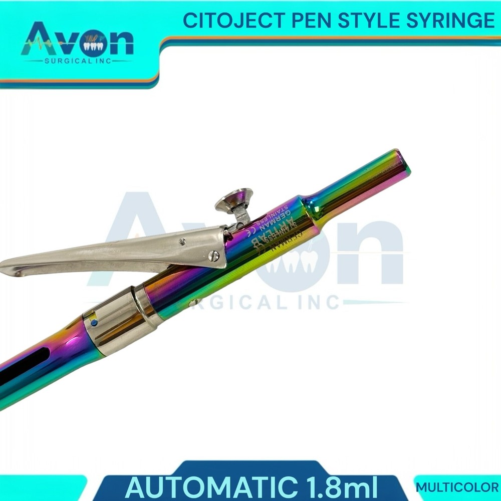 1 Ea Automatic Dosage Citoject Pen Syringe, 1.8mL, Multicolor - Dental Tools