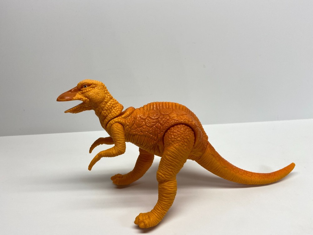 Vintage 1987 Playskool Definitely Anatosaurus Plastic Orange Dinosaur Toy