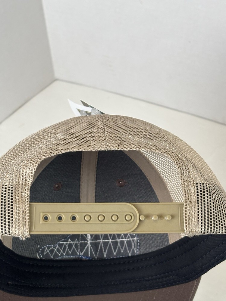 Drake Waterfowl 6 Panel Migrator Cap Brown Tan Mesh Back SnapBack Hunting Cap