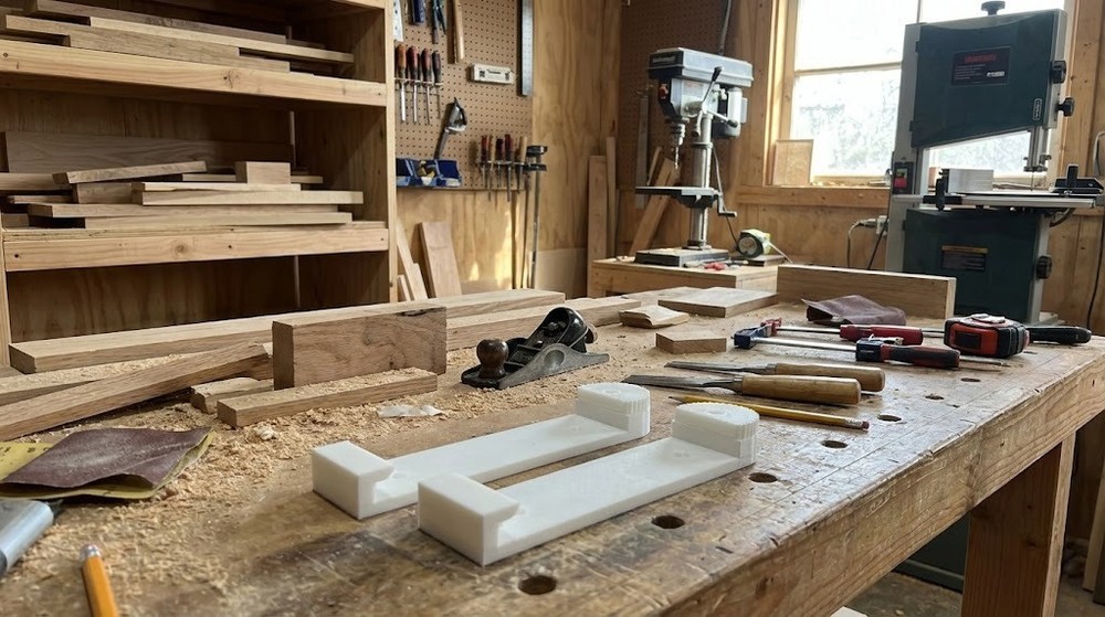 Track Saw Guide Rail Wall Mounts (Pair) - Universal Storage Solution