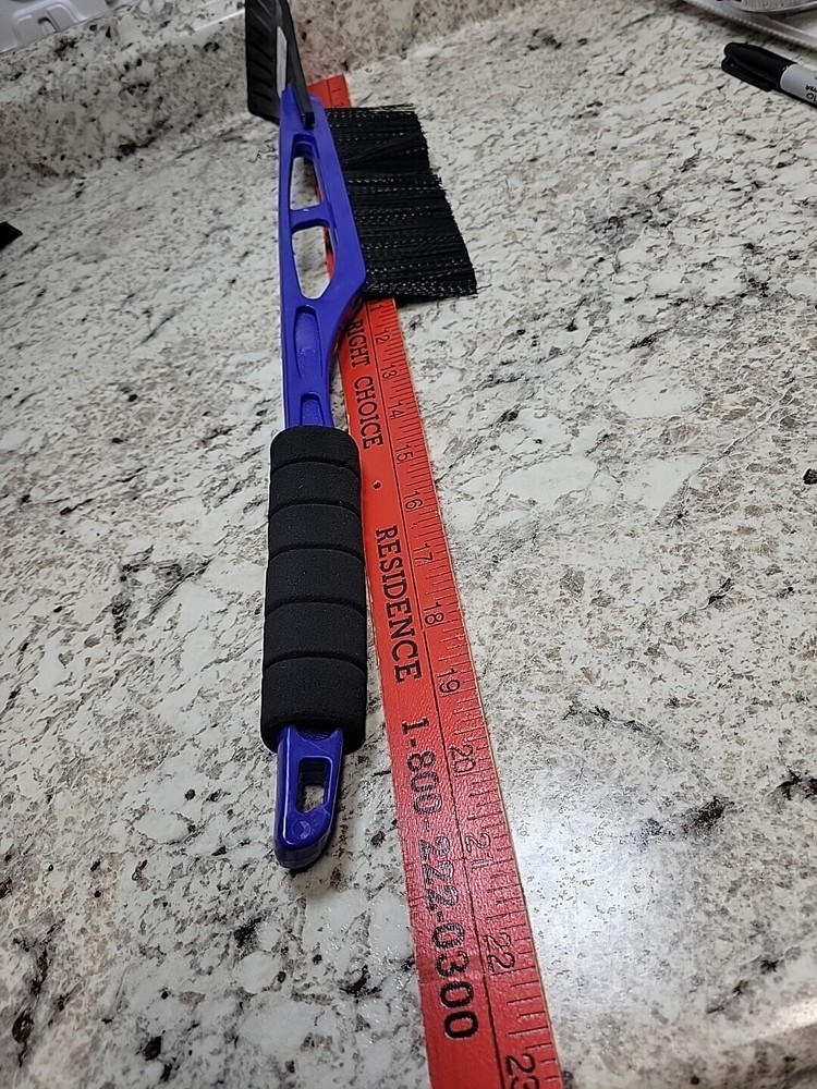 Deluxe Blue Ice Scraper With Snow Brush