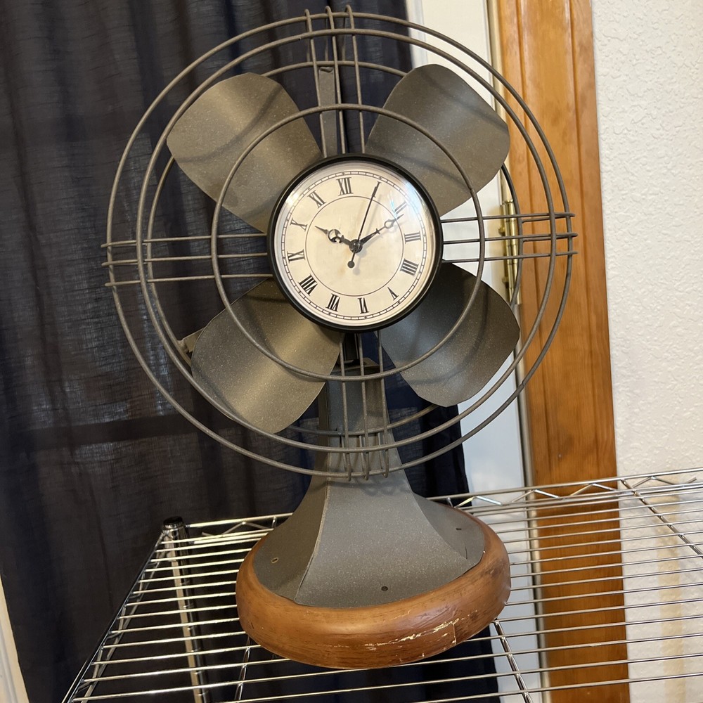 Clock In A Display Fan