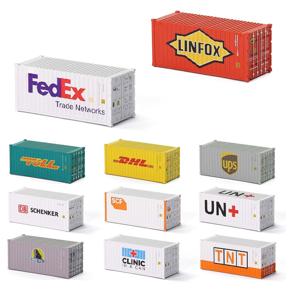 Evemodel N Scale 1:160 20ft Shipping Container 20' Cargo Box Model Railway