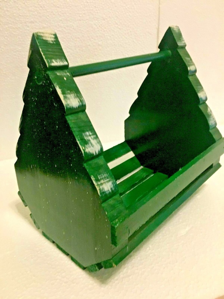 Evergreen Winter Tree Basket-Hand Crafted Pine