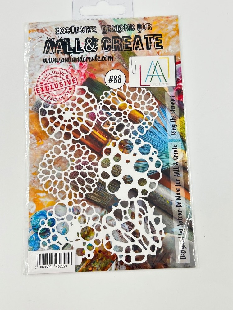 ALL & CREATE Ring The Changes Stencils 6 Designs Abstract Organic Circles