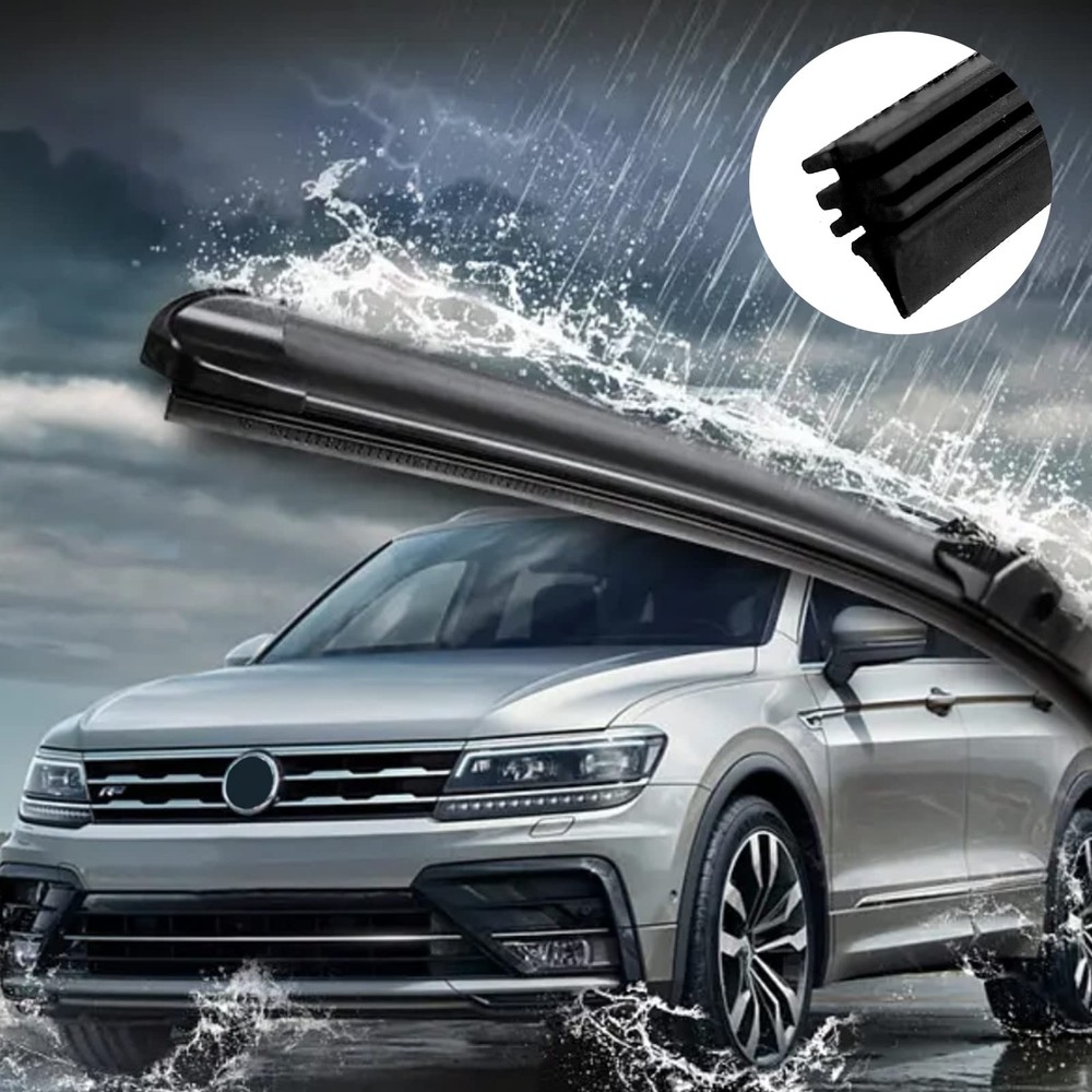 4PCS Windshield Wiper Blade Refills Adjustable Universal Silicone Strips 25Inch