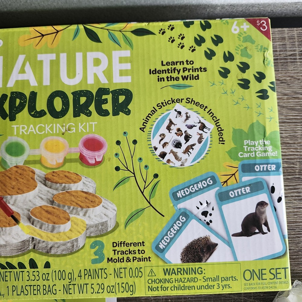 Grafix Nature Explorer Tracking Kit. For 6+. 3 Diff Tracks To Mold & Paint