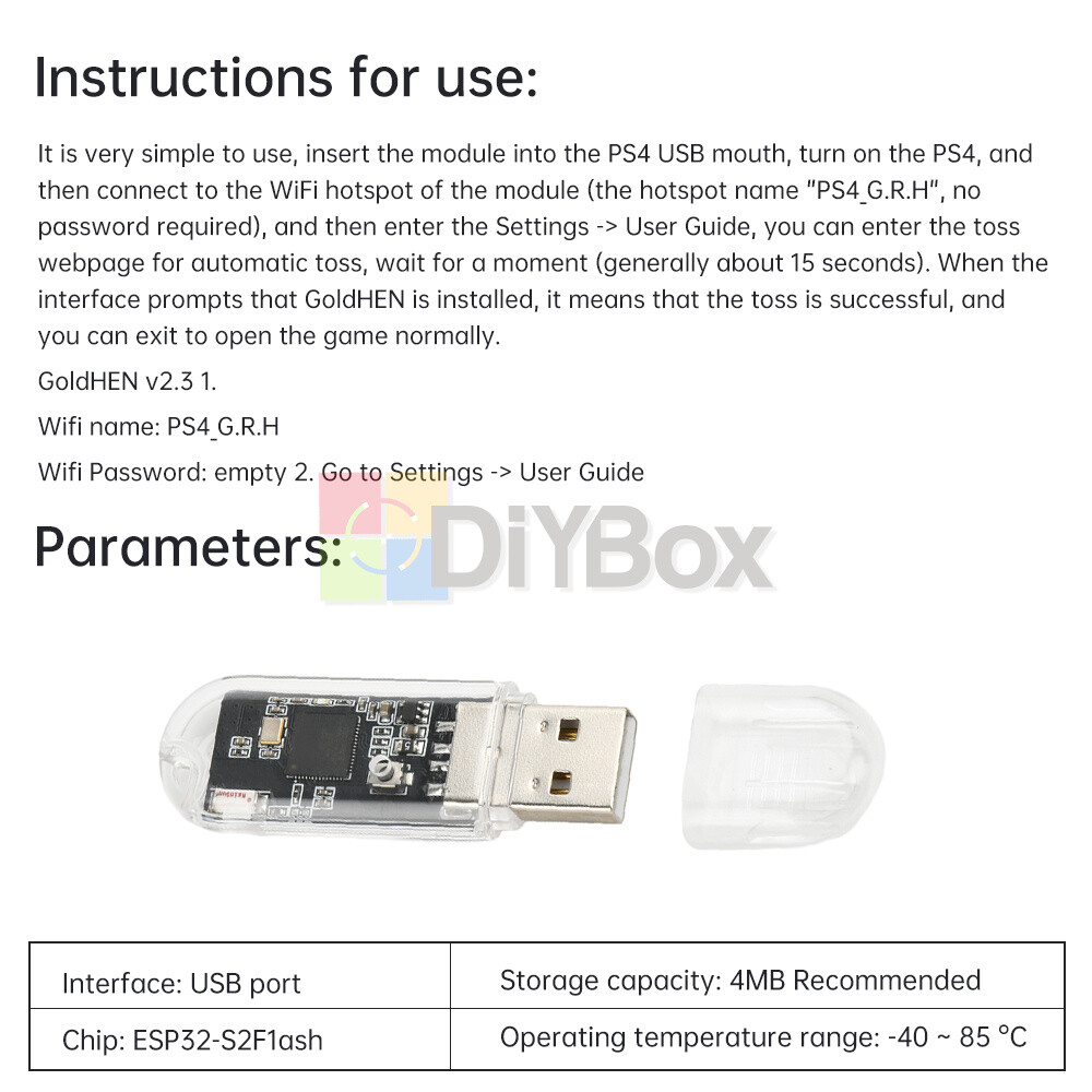 ESP32-S2 Development Board For PS4 9.0 Refresh USB Burning Tool Module with Case