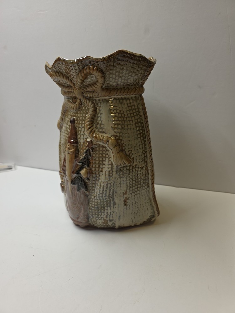 Santa's Sack Clay Vase