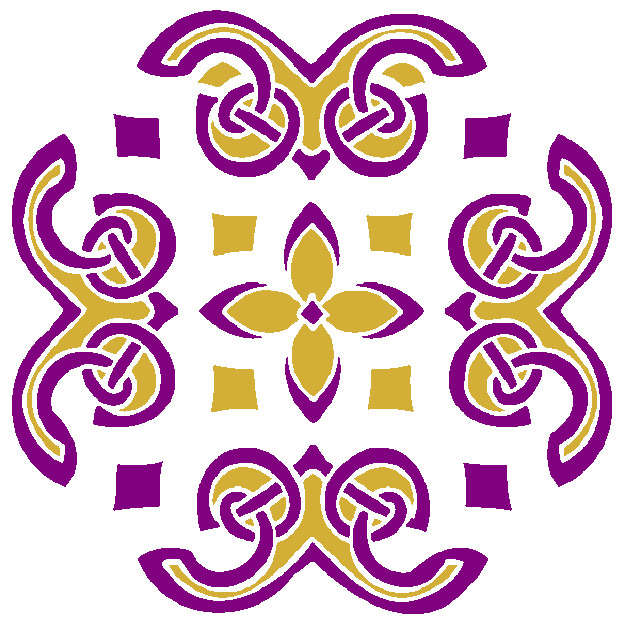 30 Custom Purple Modern Celtic Design Personalized Address Labels
