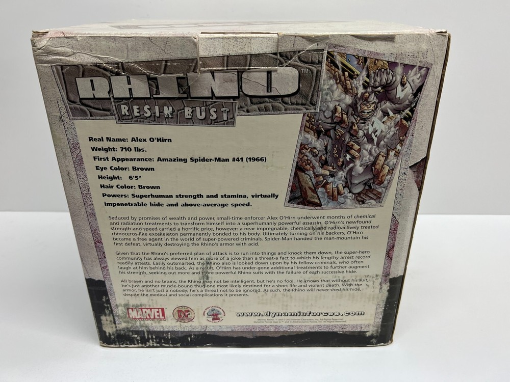 Marvel (2003 Dynamic Forces) RHINO Resin Bust Limited Edition /350