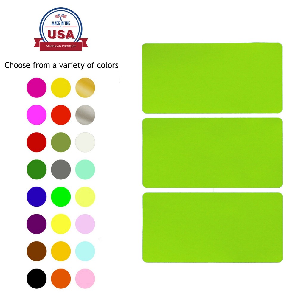 Name Badge Writable Stickers 4 x 2 Inch Rectangular Colored Craft Label